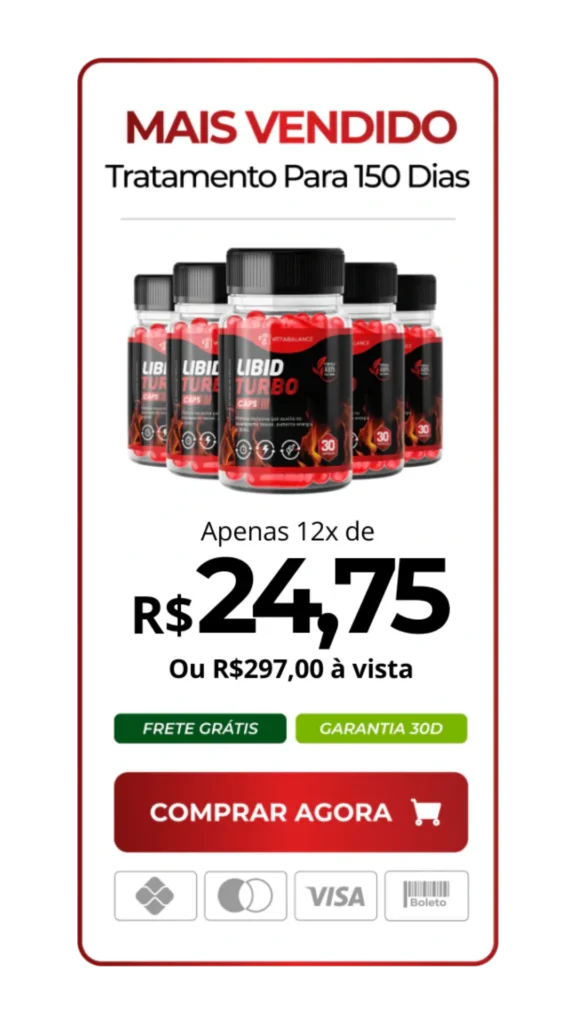 Lib turbo checkout 4- normal - Reviewlab.click Imagem do produto libidturbo com 5 potes