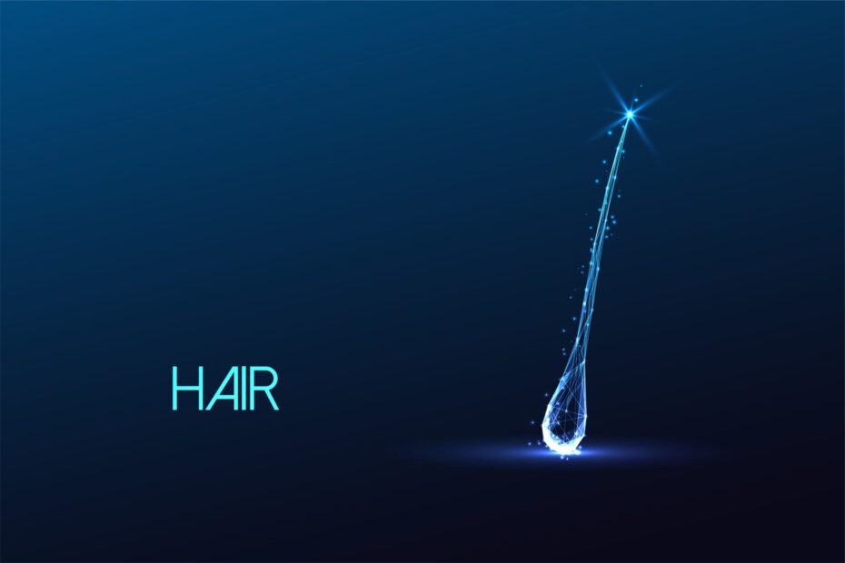 A woman is surprised to see her hair roots in the brightly lit bathroom mirror, revealing a mistake in her hair care routine. Cinematic style photo.