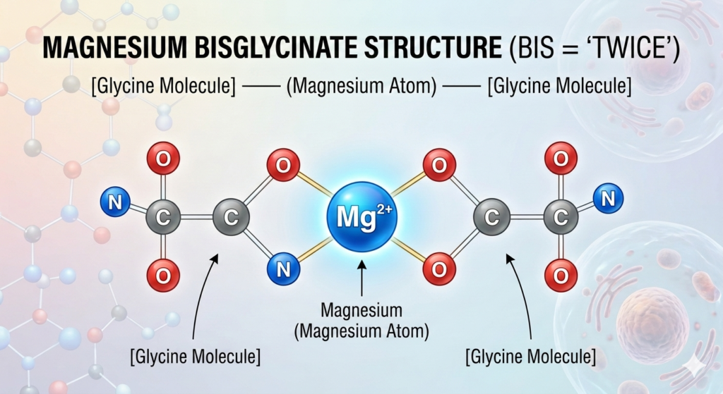 The term magnesium bisglycinate indicates the exact chemical ratio within the capsule.
difference between magnesium glycinate and bisglycinate.